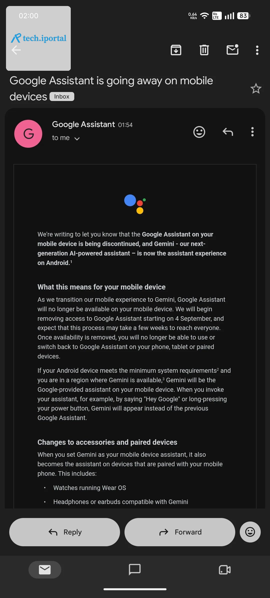google assistant is going away on mobile devices