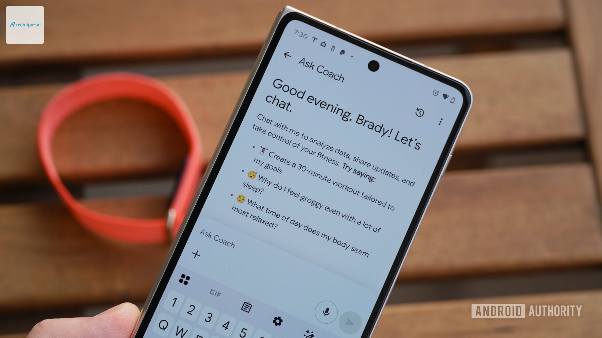 The Ask Coach screen in the Google Health app.
