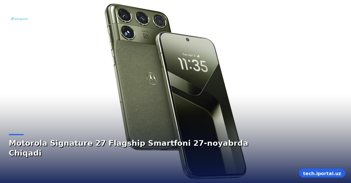Motorola Signature 27 Flagship Smartfoni 27-noyabrda Chiqadi