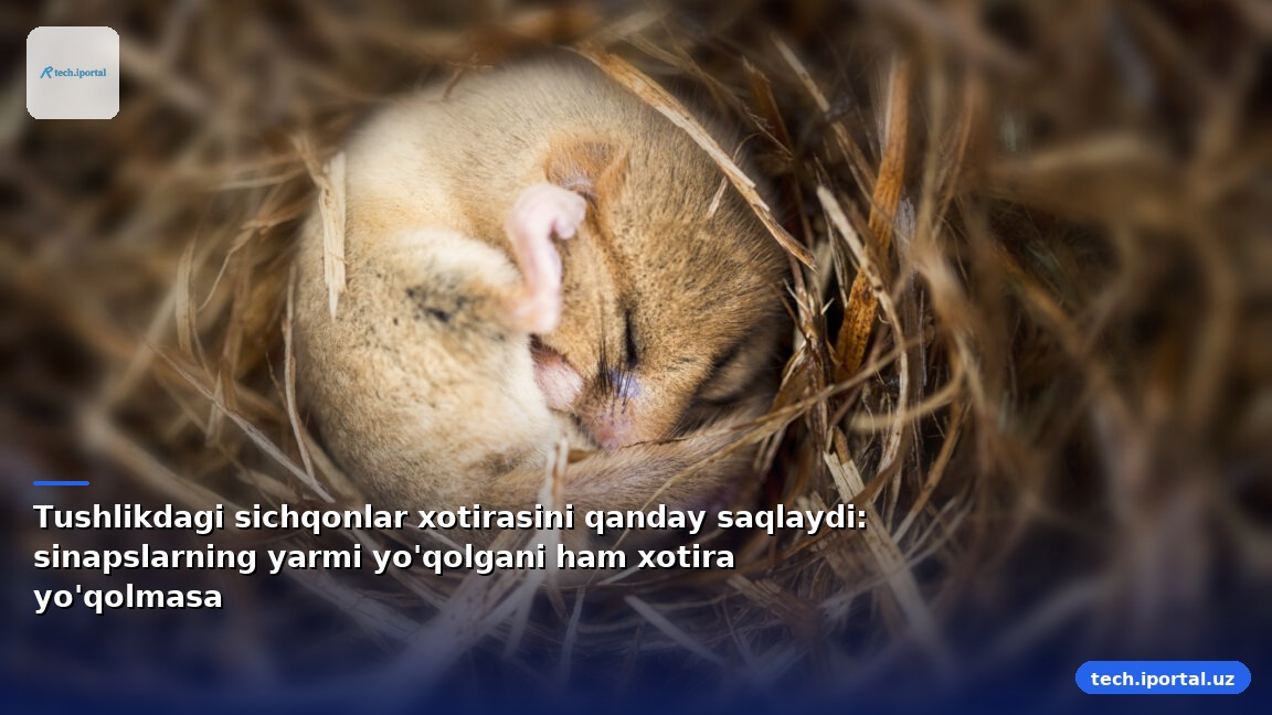 Tushlikdagi sichqonlar xotirasini qanday saqlaydi: sinapslarning yarmi yo'qolgani ham xotira yo'qolmasa