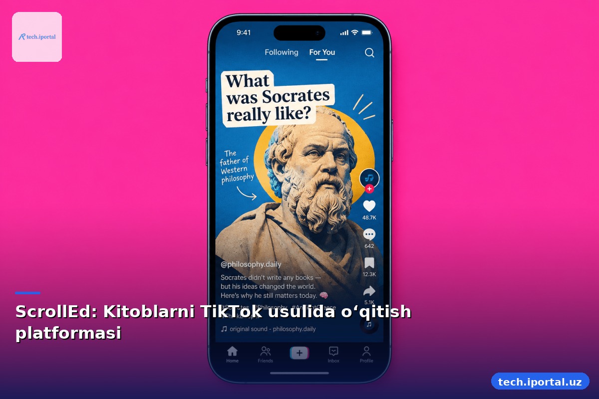 ScrollEd: Kitoblarni TikTok usulida o‘qitish platformasi