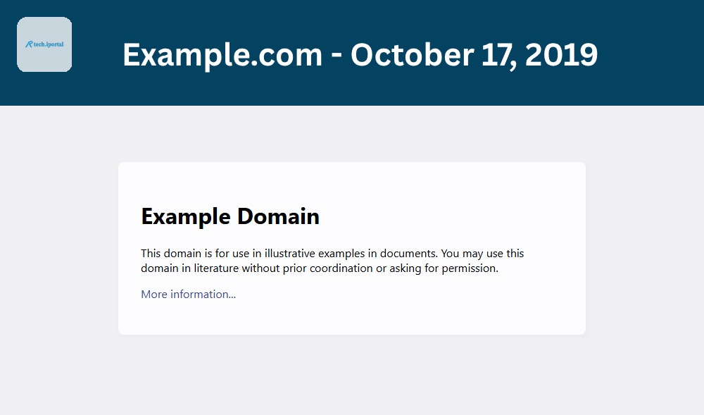 Example.com: October 17, 2019