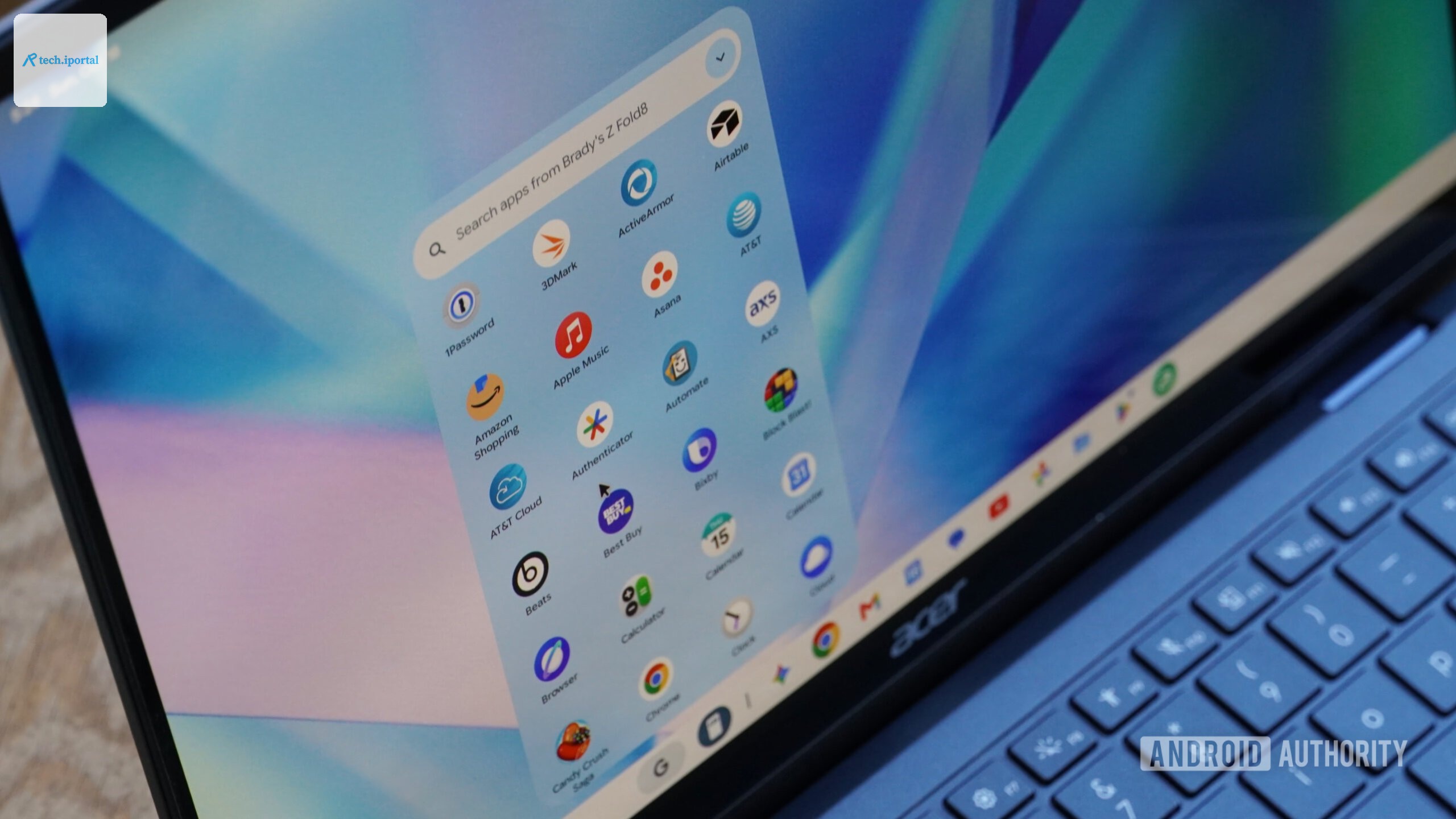 Cast My Apps on Googlebook OS from a Galaxy Z Fold 8.
