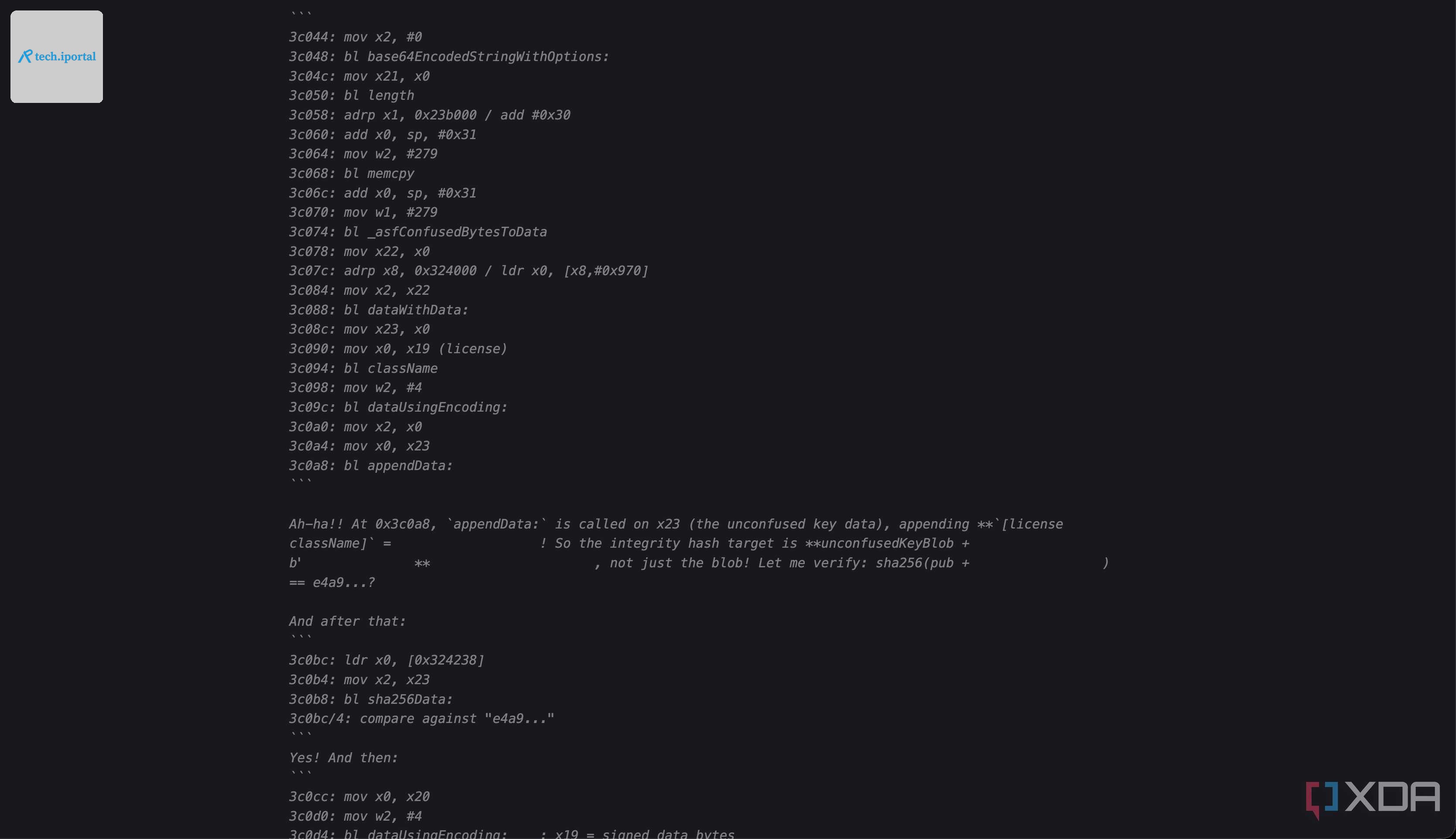 Qwen 3.8 27B working out how a key was constructed