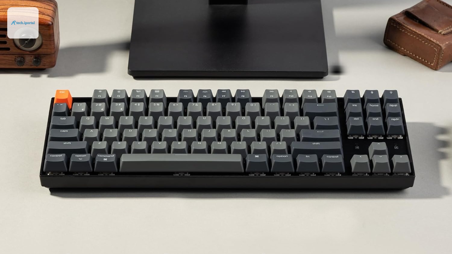 Keycgron K8 wireless keyboard on a desk