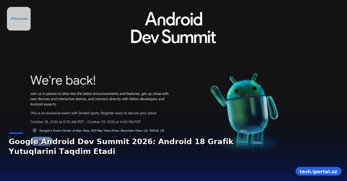 Google Android Dev Summit 2026: Android 18 Grafik Yutuqlarini Taqdim Etadi