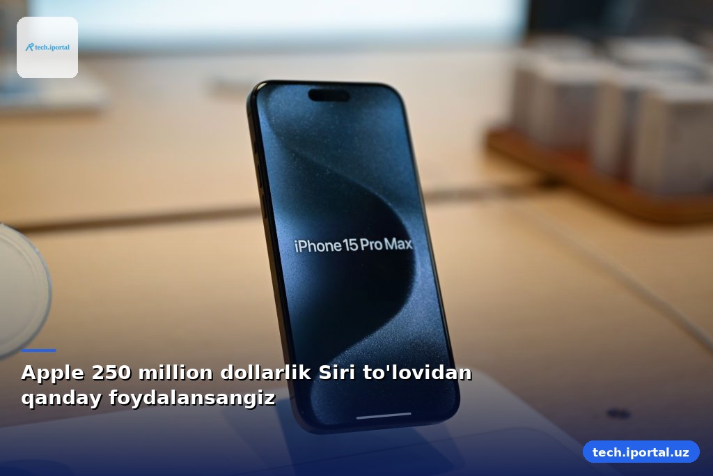 Apple 250 million dollarlik Siri to'lovidan qanday foydalansangiz