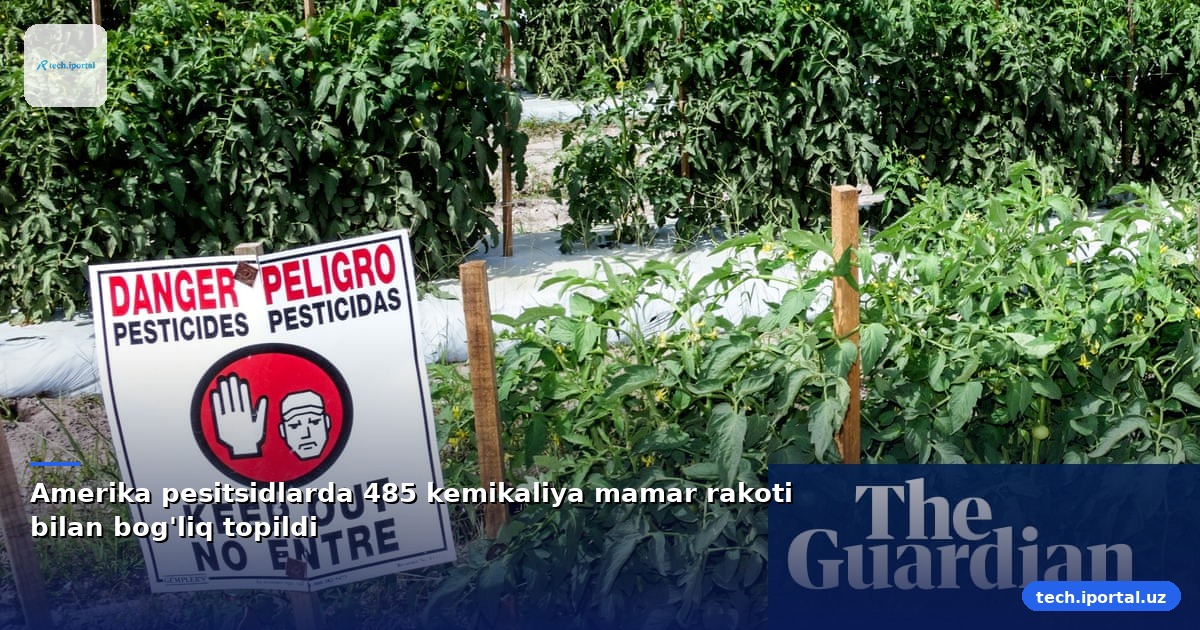 Amerika pesitsidlarda 485 kemikaliya mamar rakoti bilan bog'liq topildi
