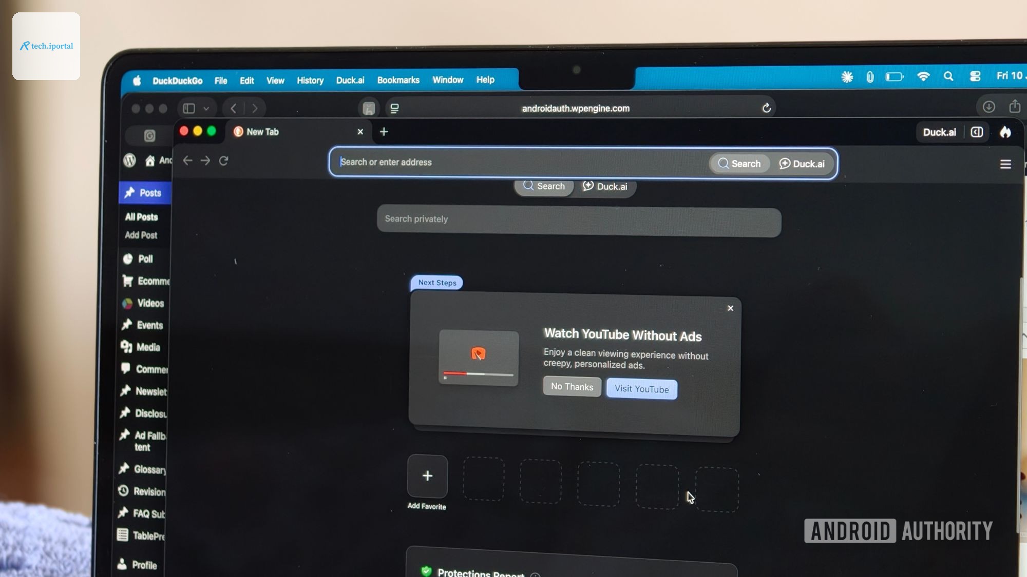 Watch YouTube without ads on DuckDuckGo browser on Mac