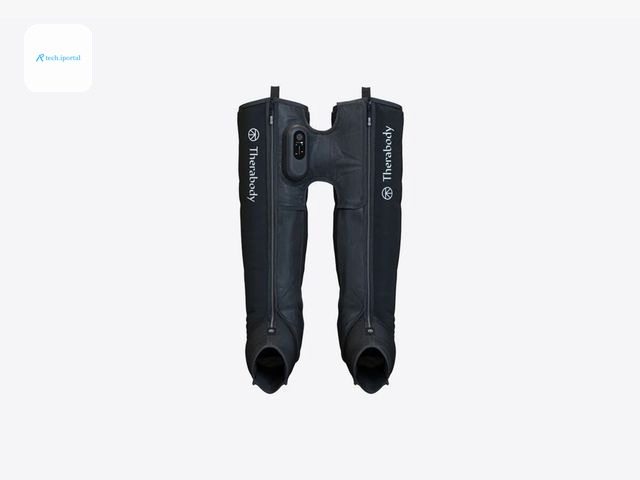 Therabody JetBoots Prime, black leg wraps with valves
