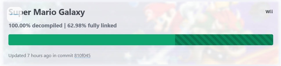 Super Mario Galaxy fully decompiled