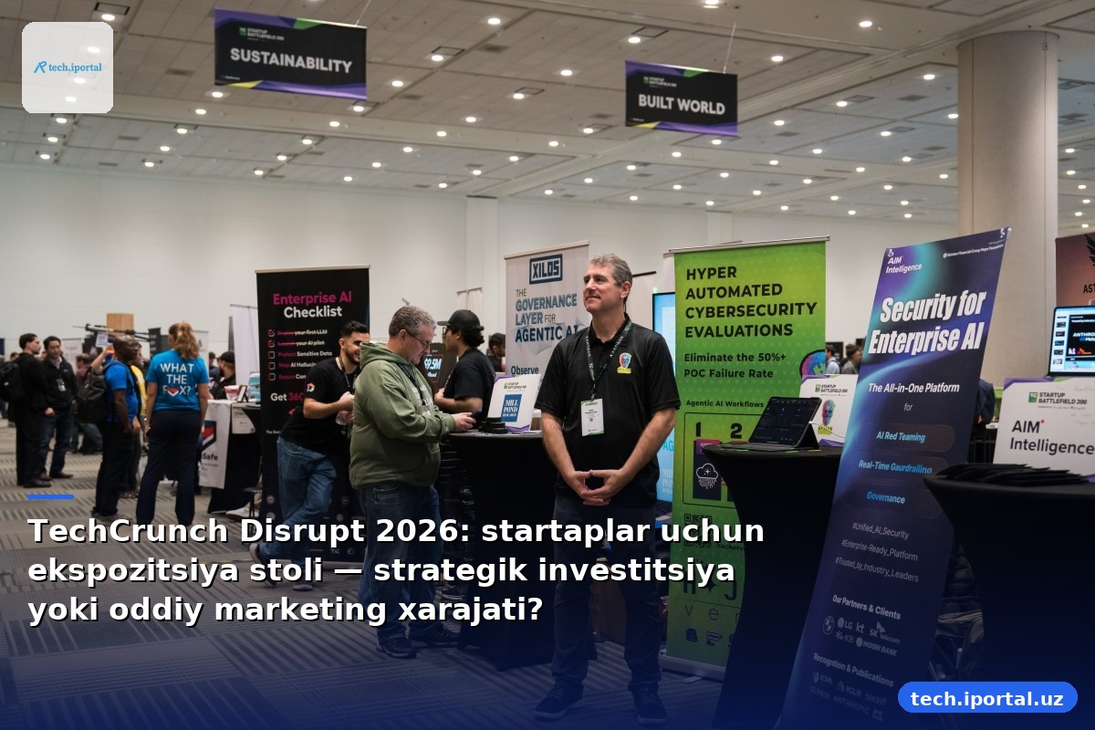 TechCrunch Disrupt 2026: startaplar uchun ekspozitsiya stoli — strategik investitsiya yoki oddiy marketing xarajati?