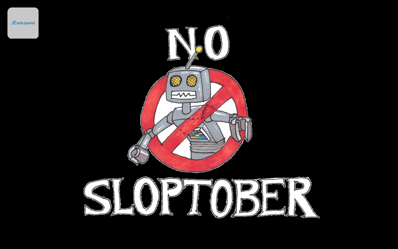 no sloptober written over a crossed out robot