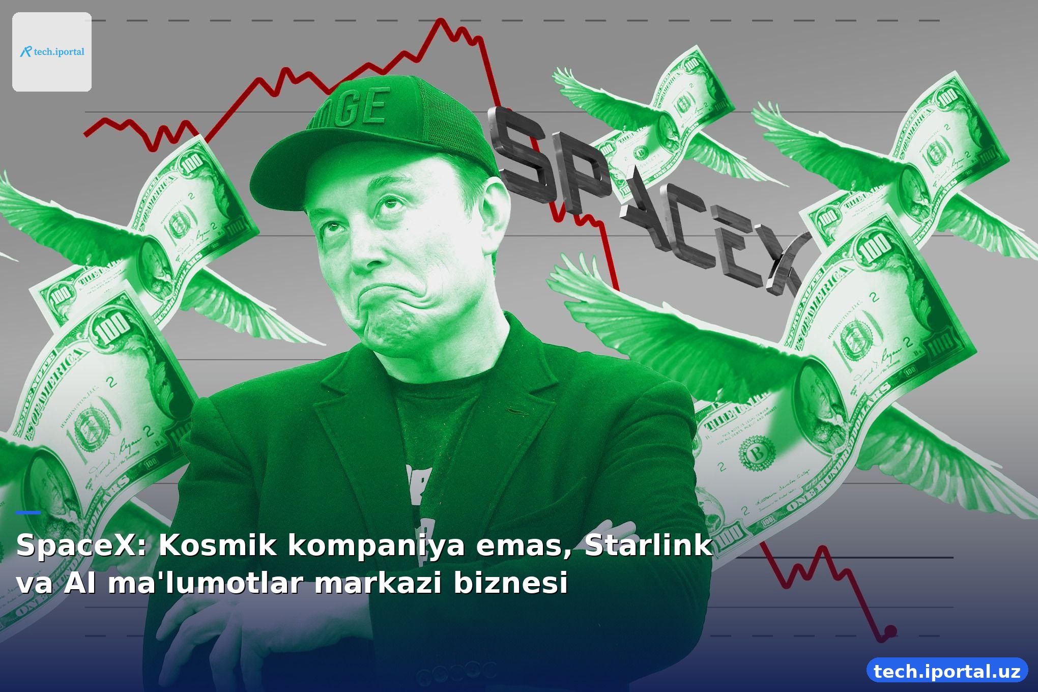 SpaceX: Kosmik kompaniya emas, Starlink va AI ma'lumotlar markazi biznesi