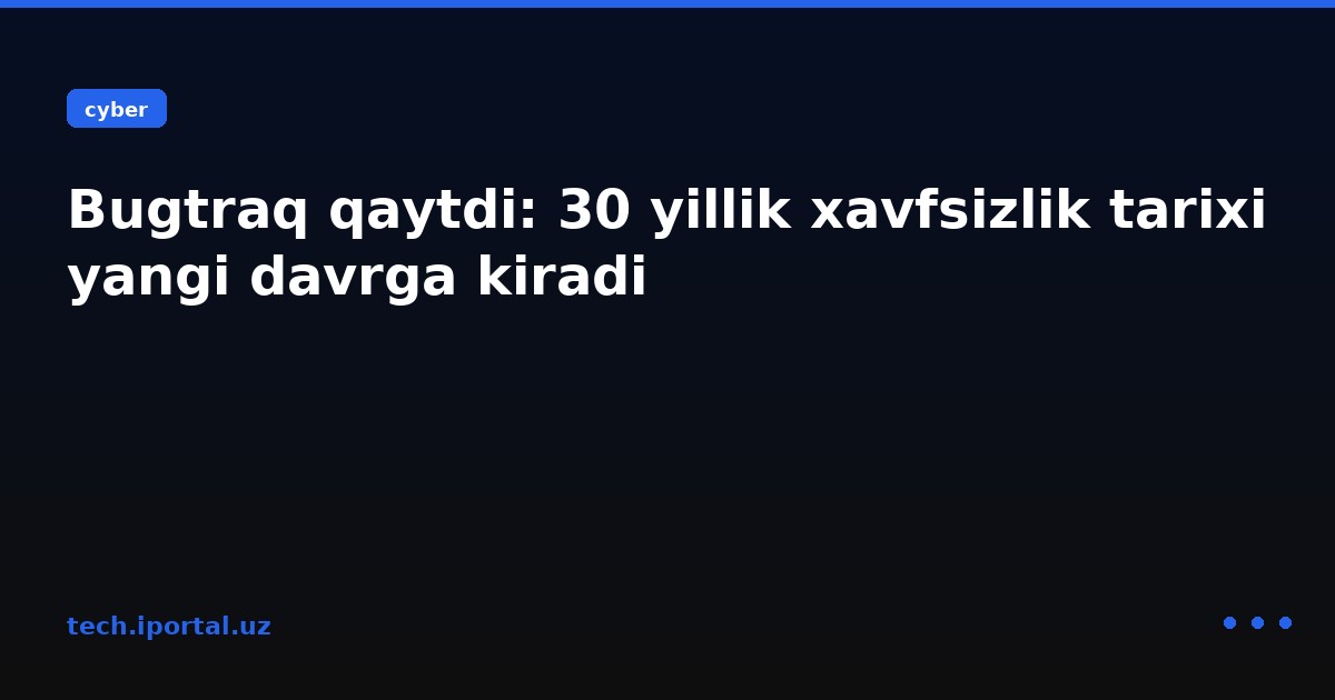 Bugtraq qaytdi: 30 yillik xavfsizlik tarixi yangi davrga kiradi